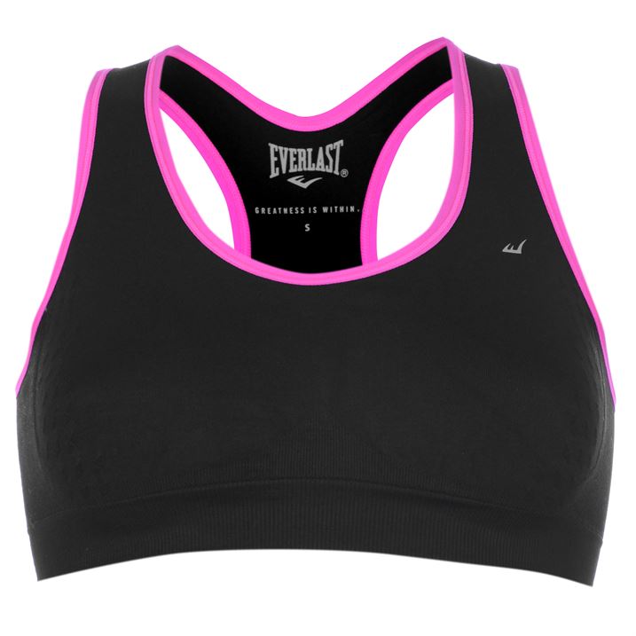 dámská sportovní podprsenka EVERLAST - BLACK/PINK - L