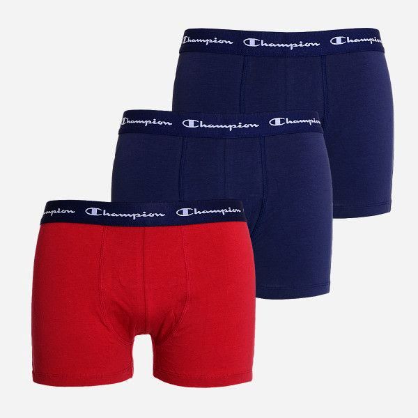pánské boxerky CHAMPION - RED/NAVY/NAVY - 3 ks