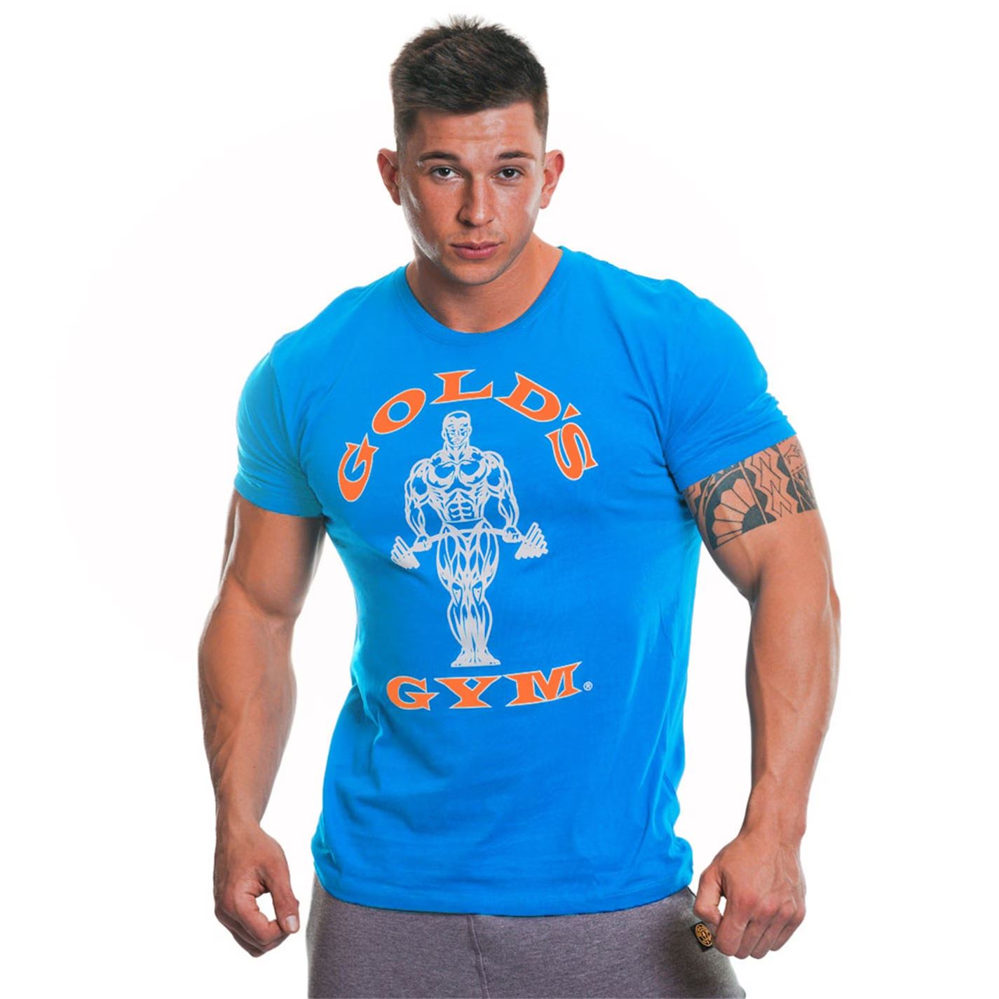 pánské tričko GOLDS GYM - TURQUOISE