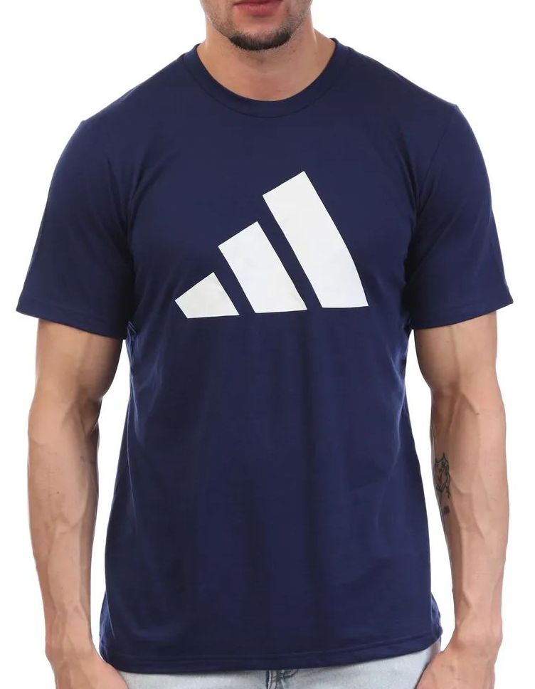 pánské tričko ADIDAS - DKBLUE/WHITE - M
