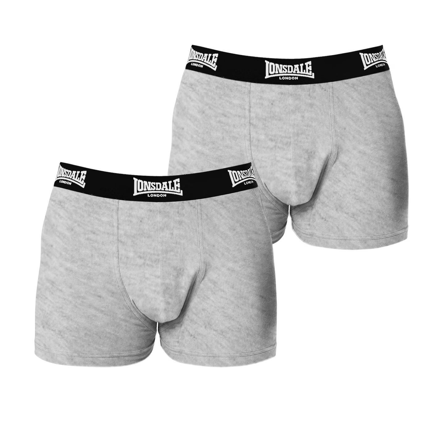 pánské boxerky LONSDALE - GREY - 2 ks - XL