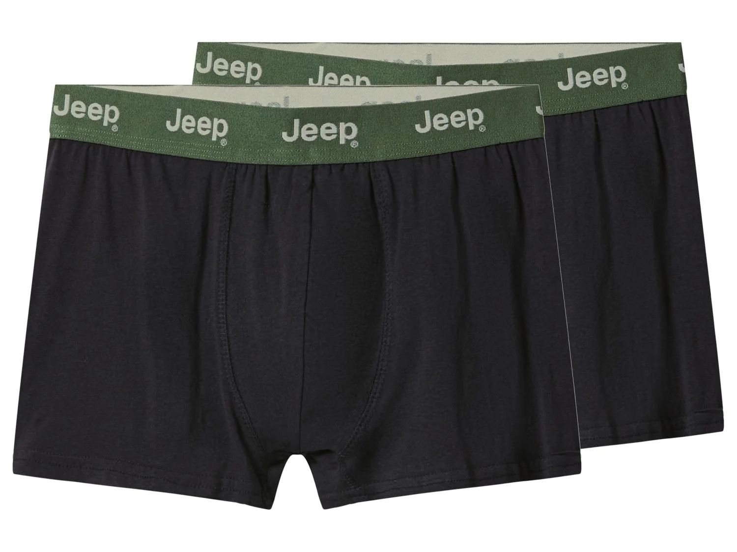 pánské boxerky JEEP - BLACK/MILITARY - 2 ks