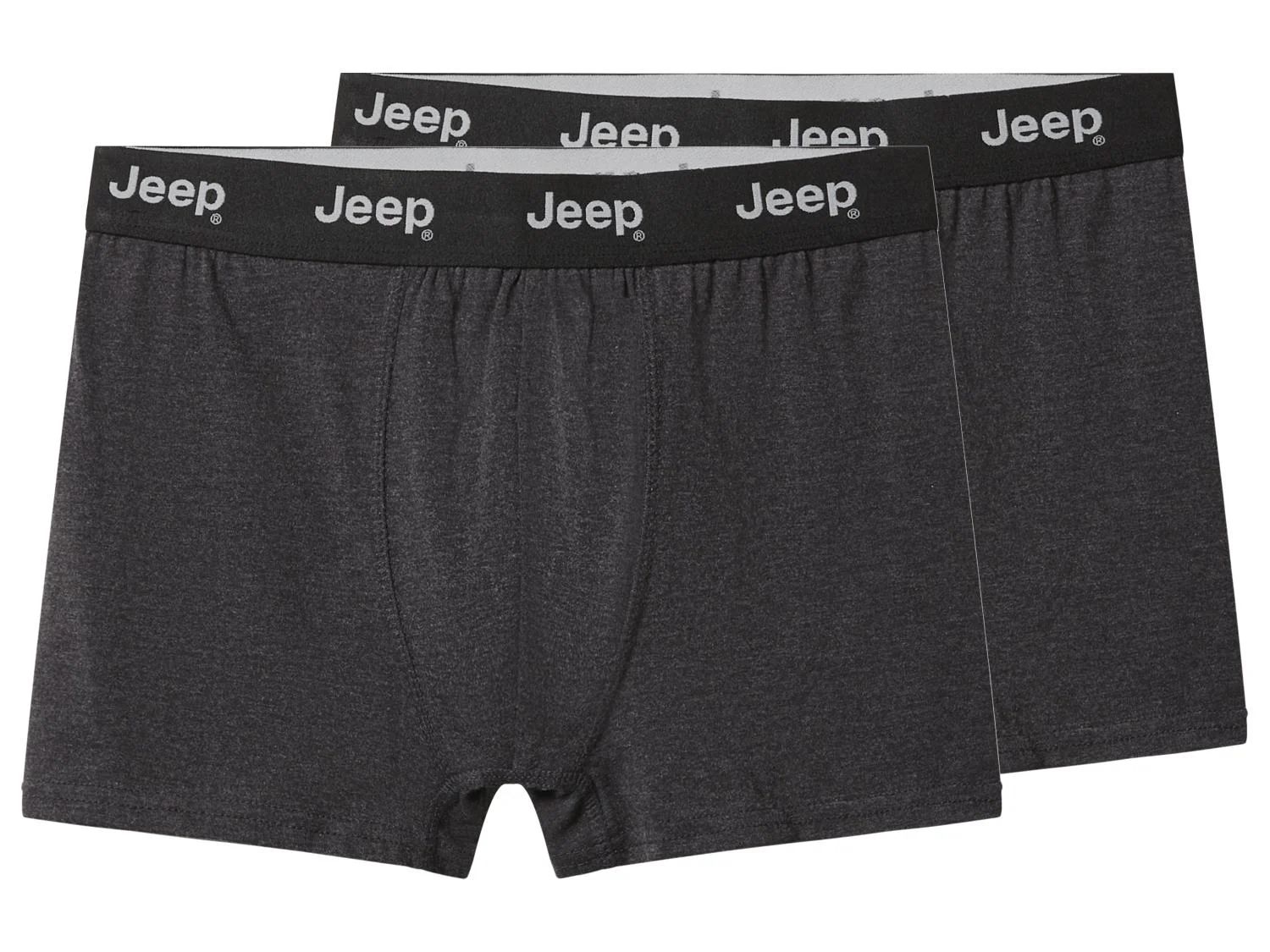 pánské boxerky JEEP - DARK GREY/BLACK - 2 ks