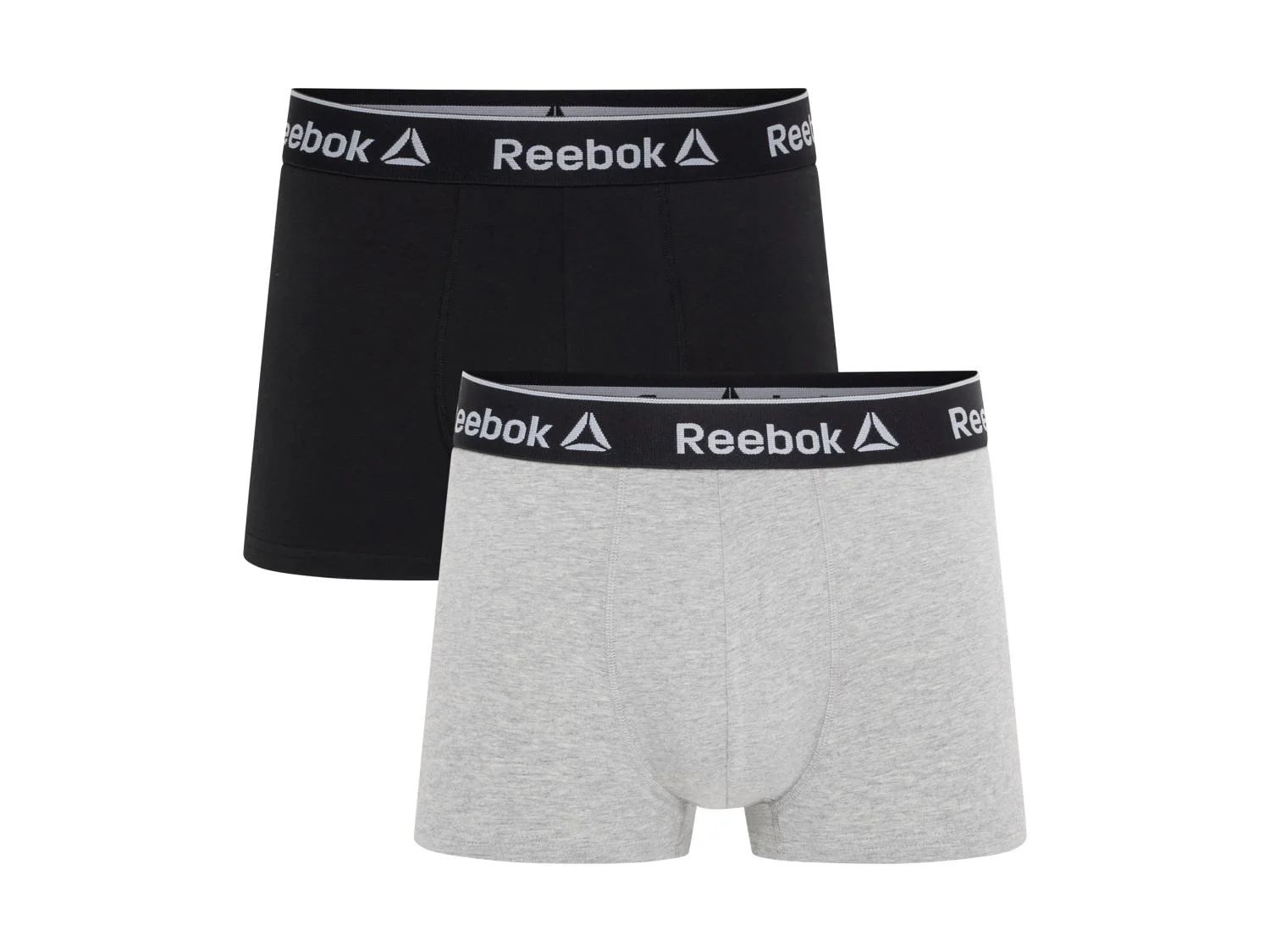 pánské boxerky REEBOK - BLACK/GREY MARL - 2 ks