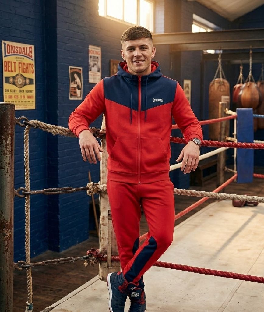 pánská souprava LONSDALE - RED/NAVY