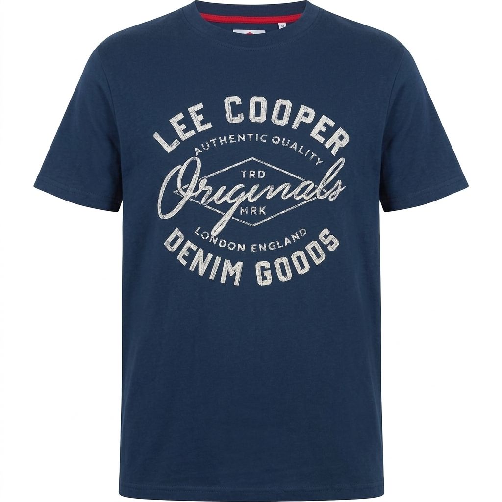 pánské tričko LEE COOPER - DIAMOND VINTAGE BLUE