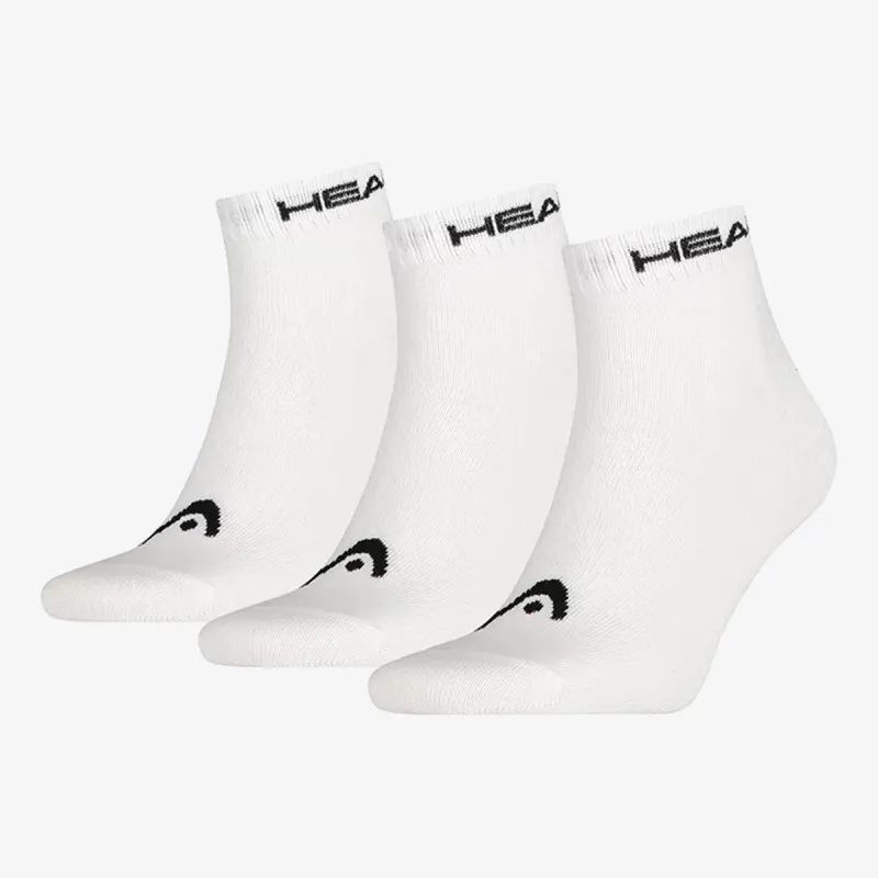 set ponožky HEAD - WHITE kotníkové - 3 páry - 9-11 (43-46)