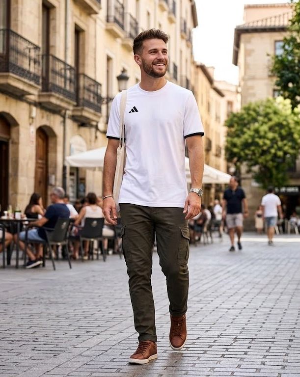 pánské tričko ADIDAS - WHI/BLC