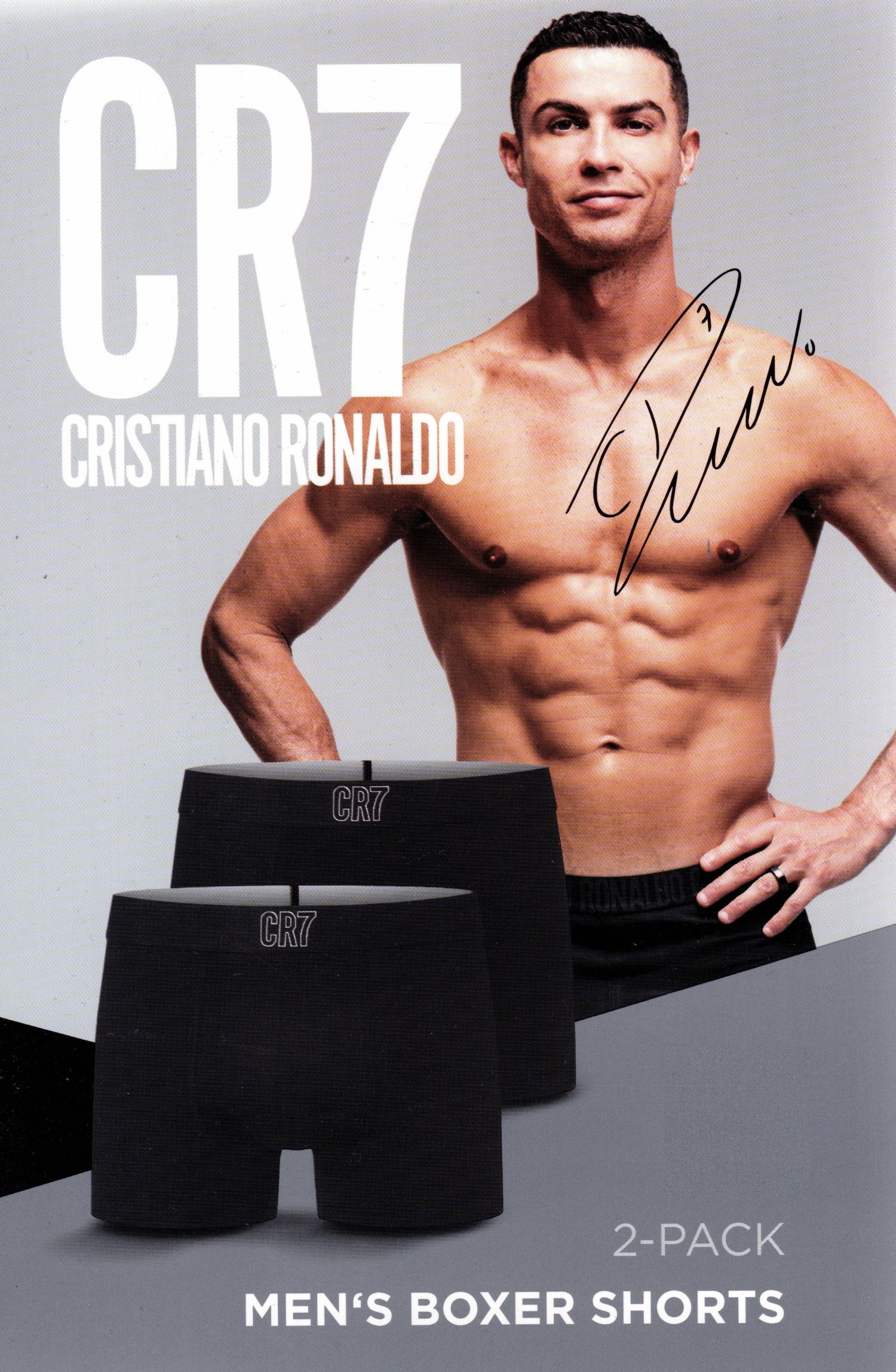 pánské boxerky CR7 Cristiano Ronaldo - BLACK - 2 ks