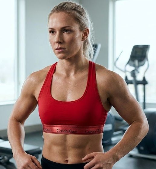 dámská sportovní podprsenka CALVIN KLEIN - ROUGE