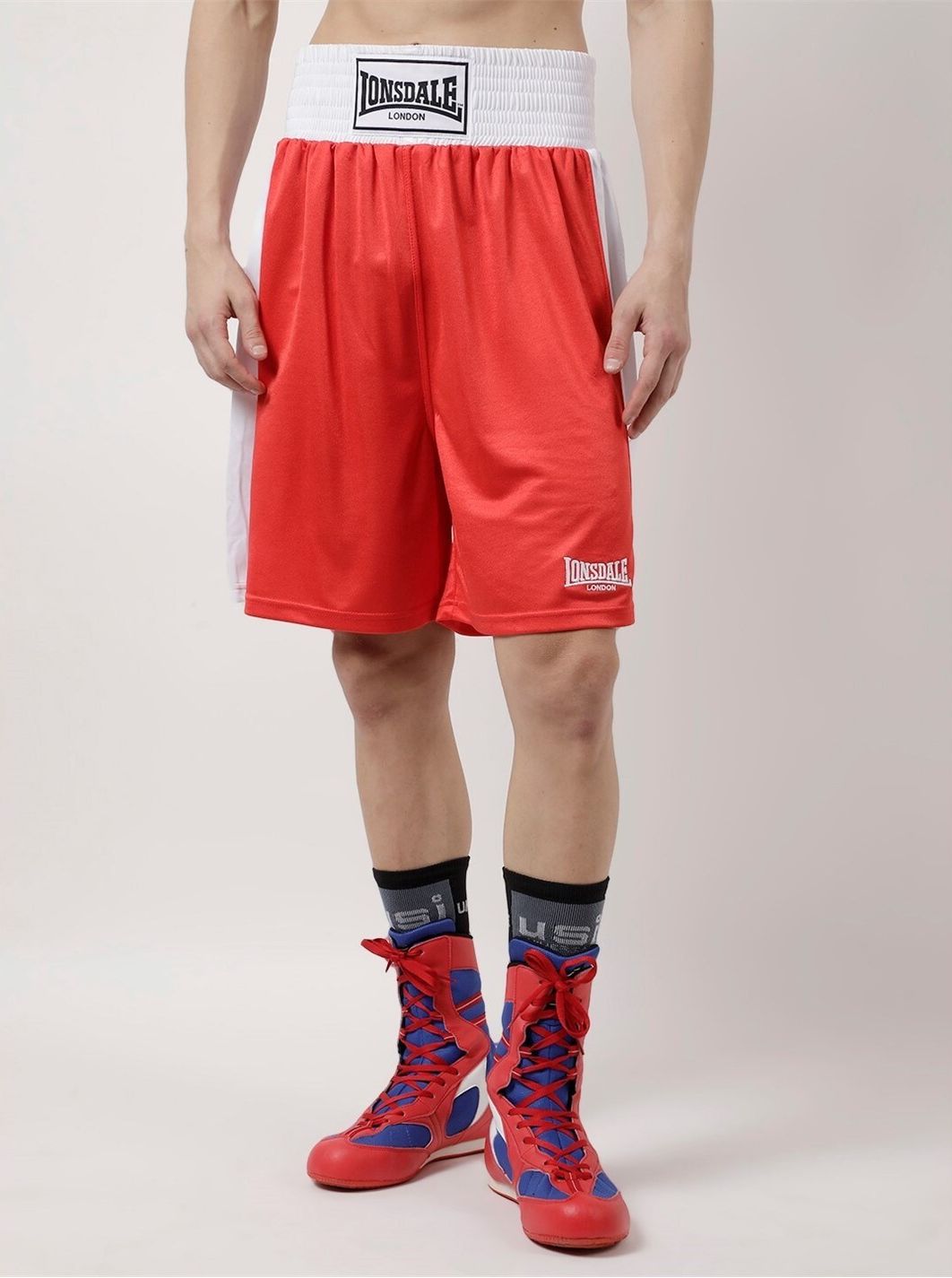 pánské šortky LONSDALE - RED/WHITE