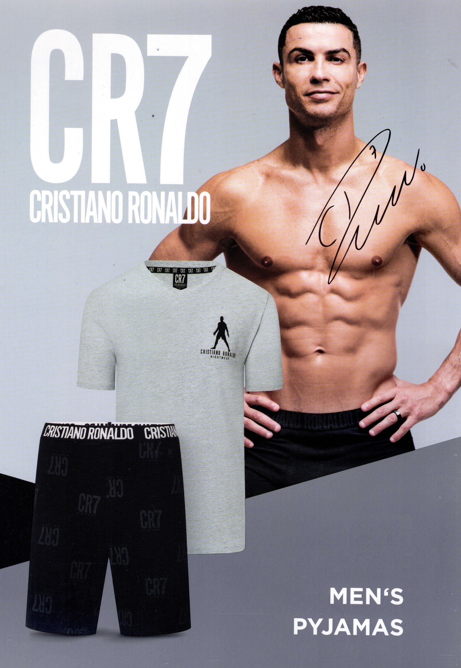pánské pyžamo CR7 - GREY/BLACK - L