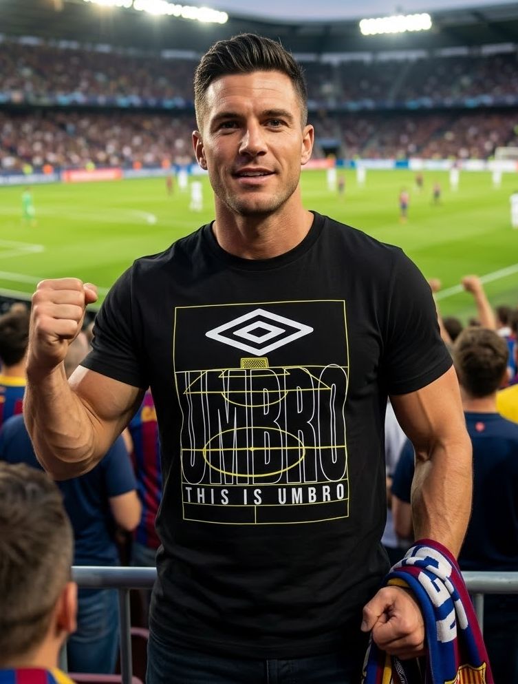 pánské tričko UMBRO - BLACK/PRINT