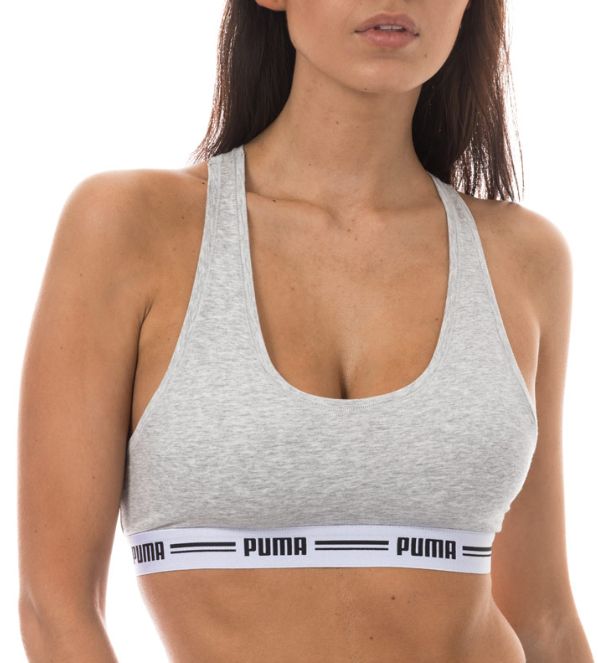 dámská sportovní podprsenka PUMA - GREY MARL GRIS