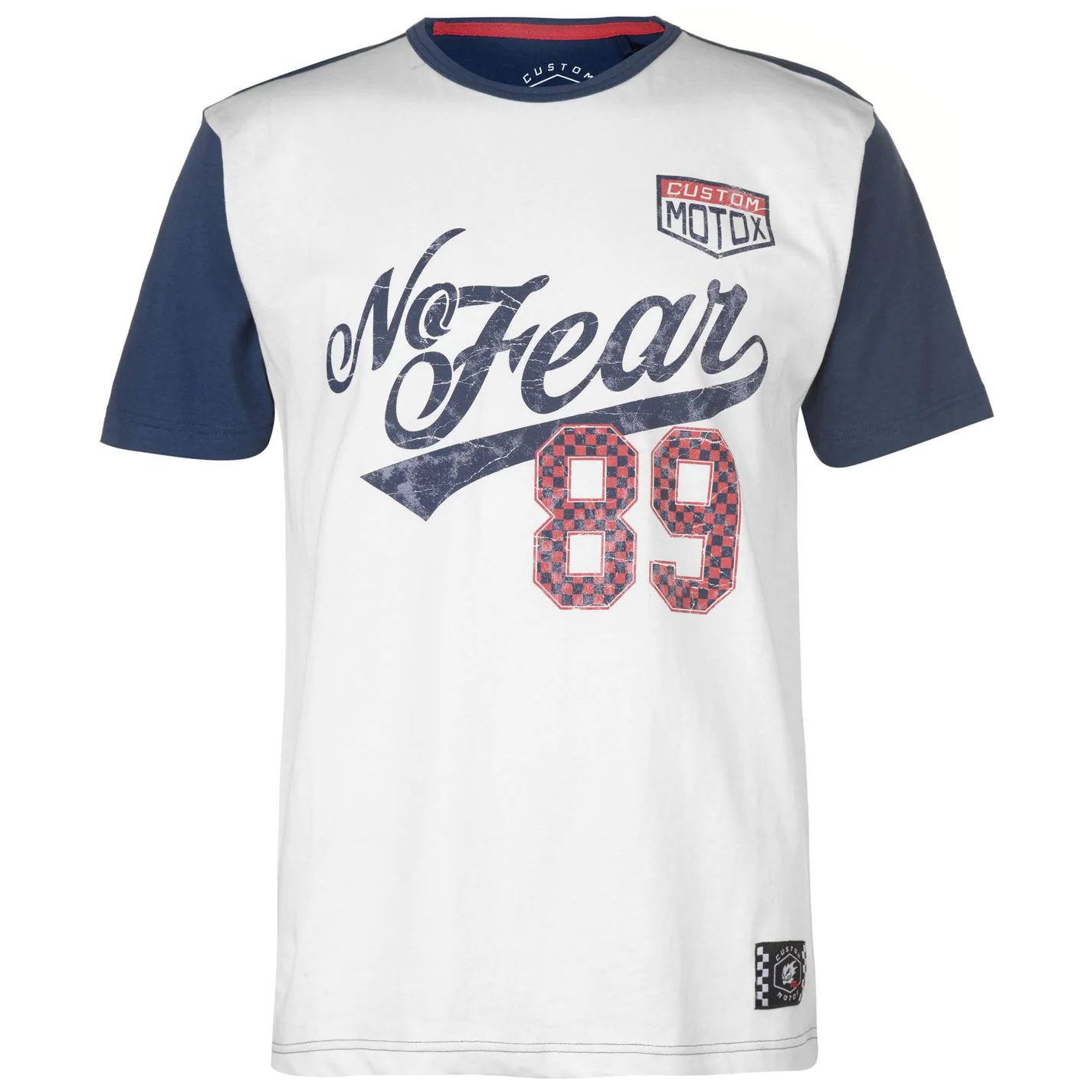 pánské tričko NO FEAR - WHITE/NAVY