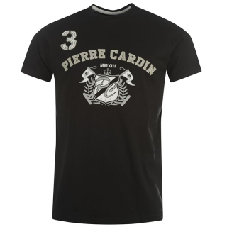 pánské tričko PIERRE CARDIN App - BLACK