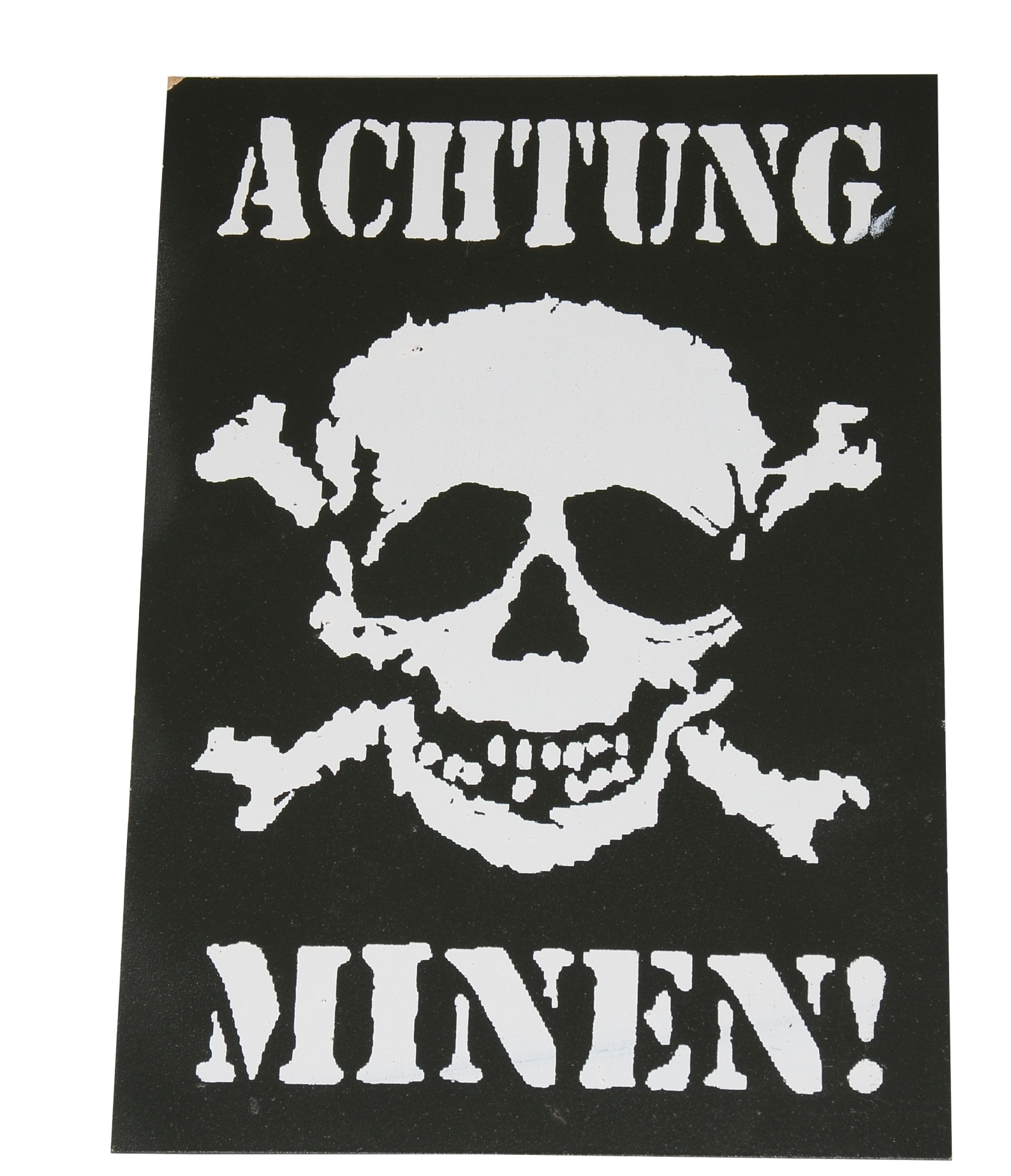 Výstražná tabulka, cedule Achtung Minen