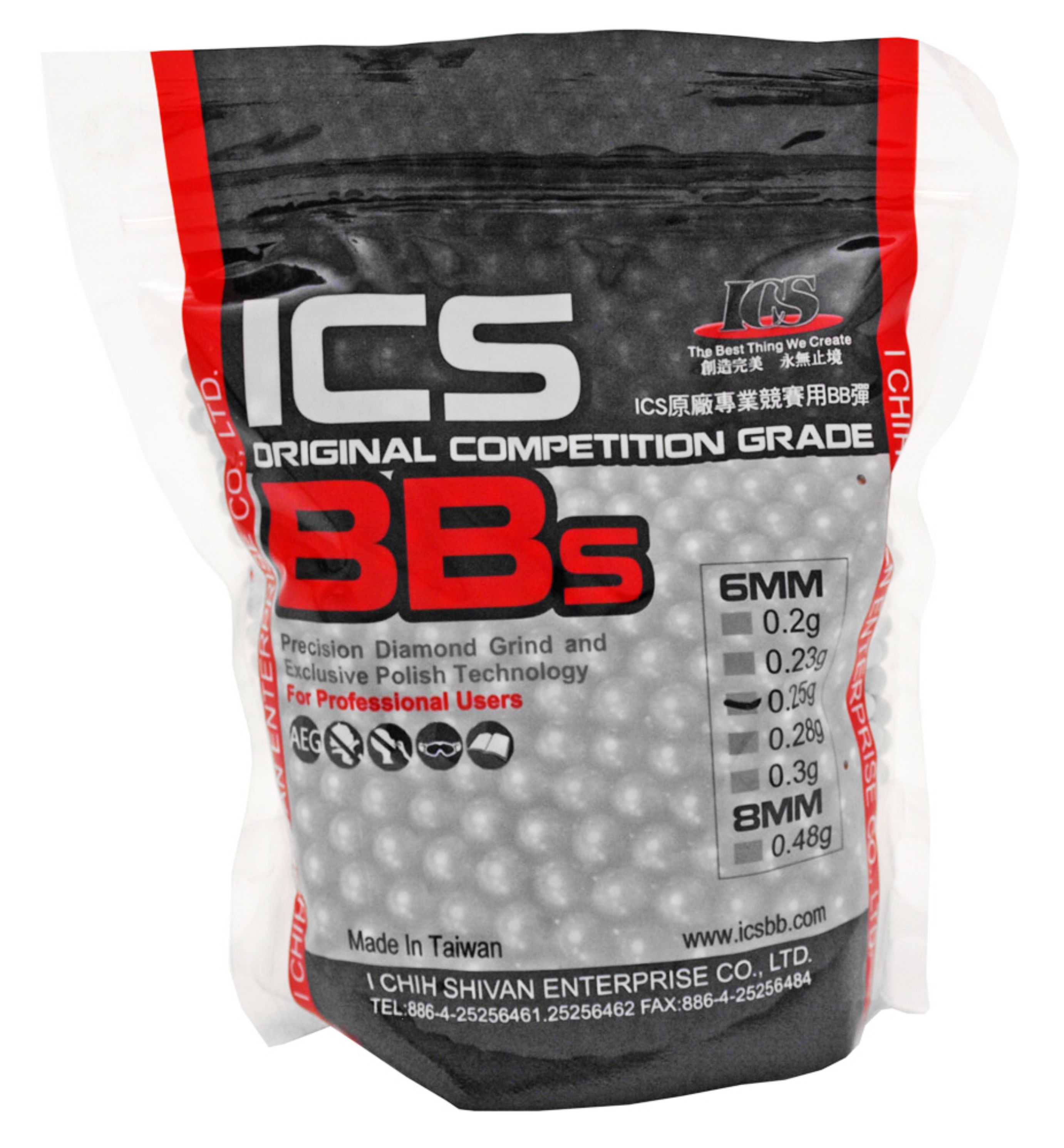 Kuličky 6mm BB ICS 0,25g