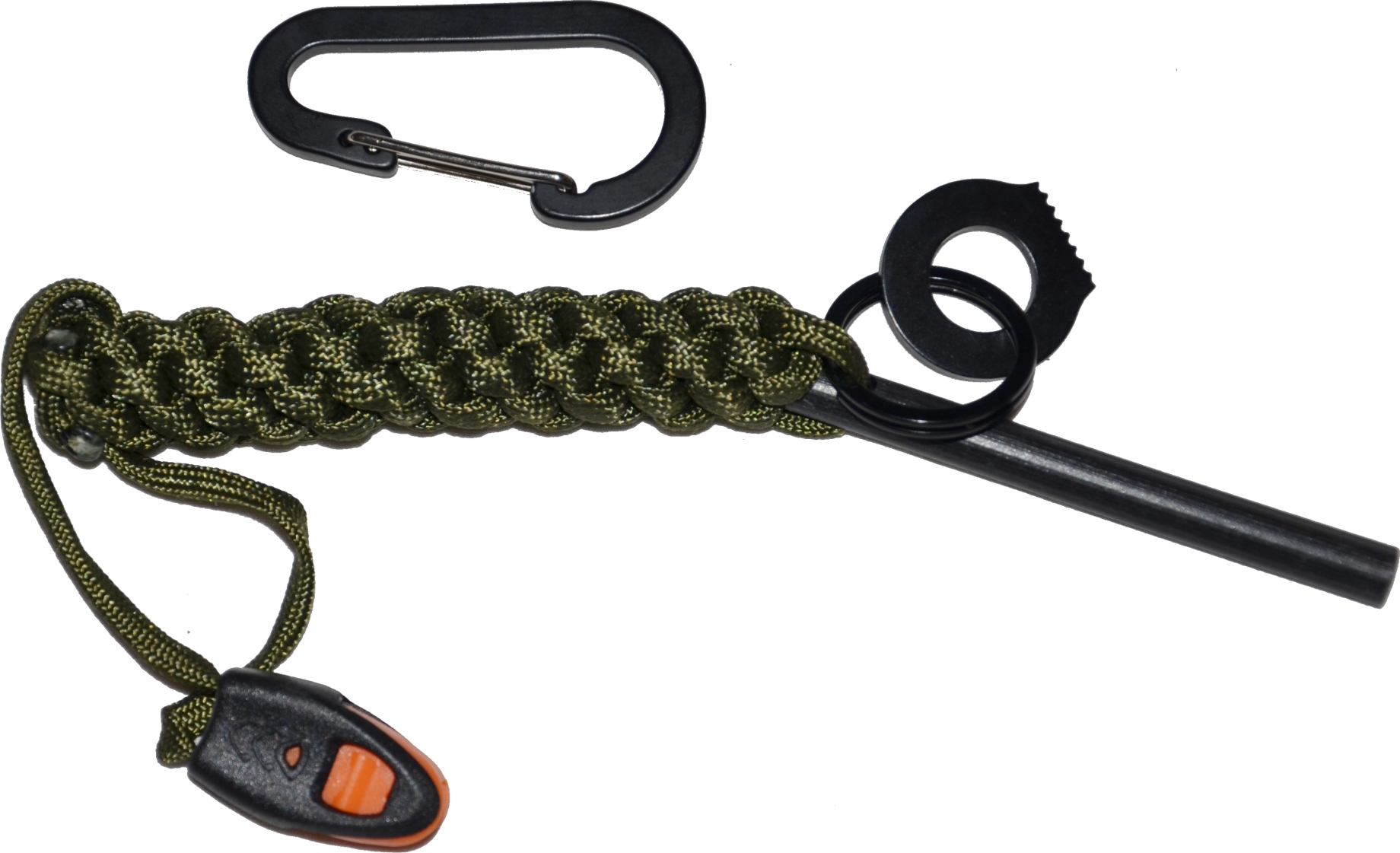 Křesadlo - paracord oliv