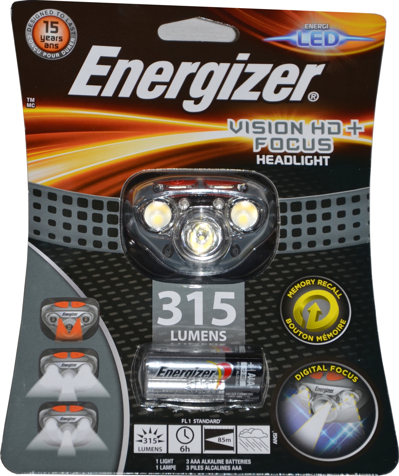 Svítilna, čelovka Energizer VISION HD+FOCUS