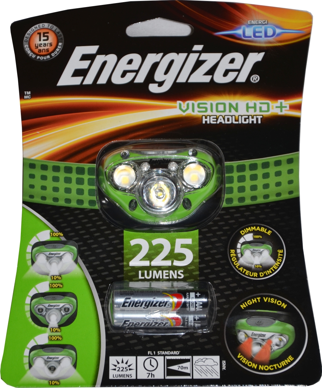 Baterka, čelovka Energizer VISION HD