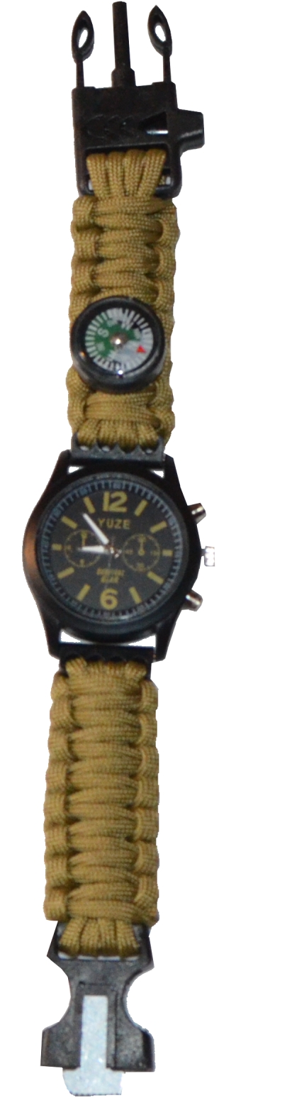 Hodinky - multifunkční Paracord Coyote