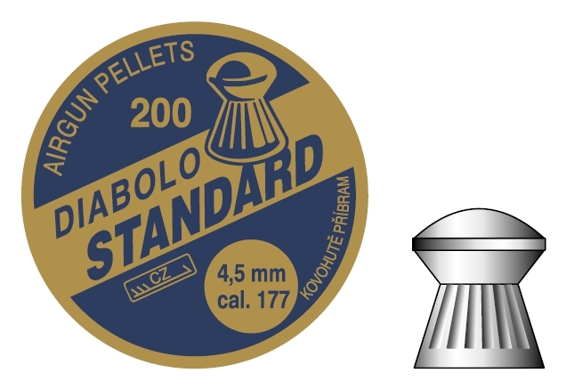 Diabolky, diabolo Příbram Standard 4,5mm 200ks