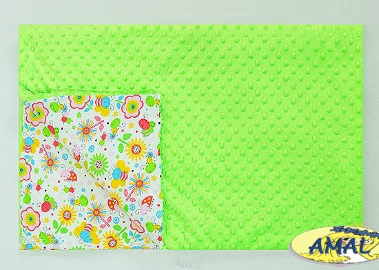AMAL Deka MINKY zelená, Barevné kytičky 75x100 cm