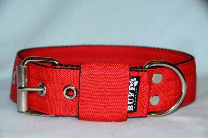 Nylonový obojek 3 cm - červený