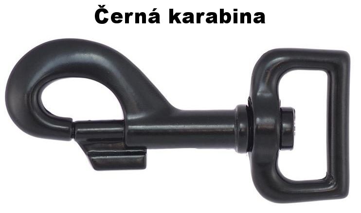 Crazy sada - Černý mramor - obojek 4cm, vodítko 1,5m