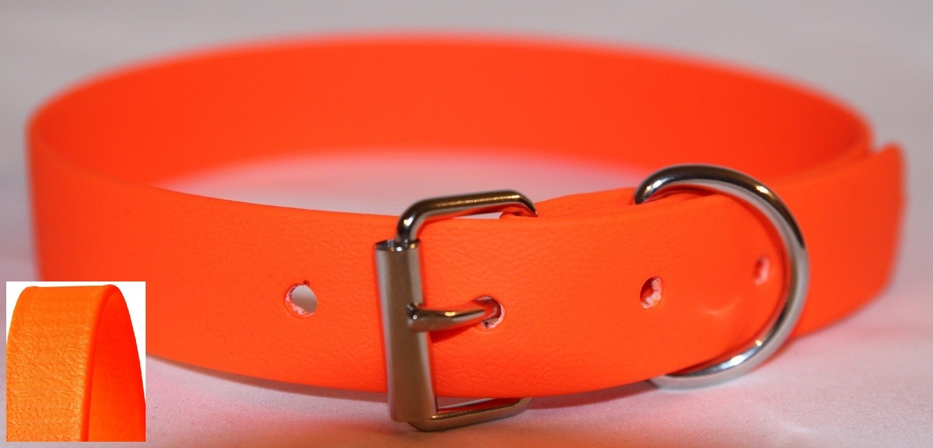 Obojek BioThane® Beta š. 25mm Neon oranžový