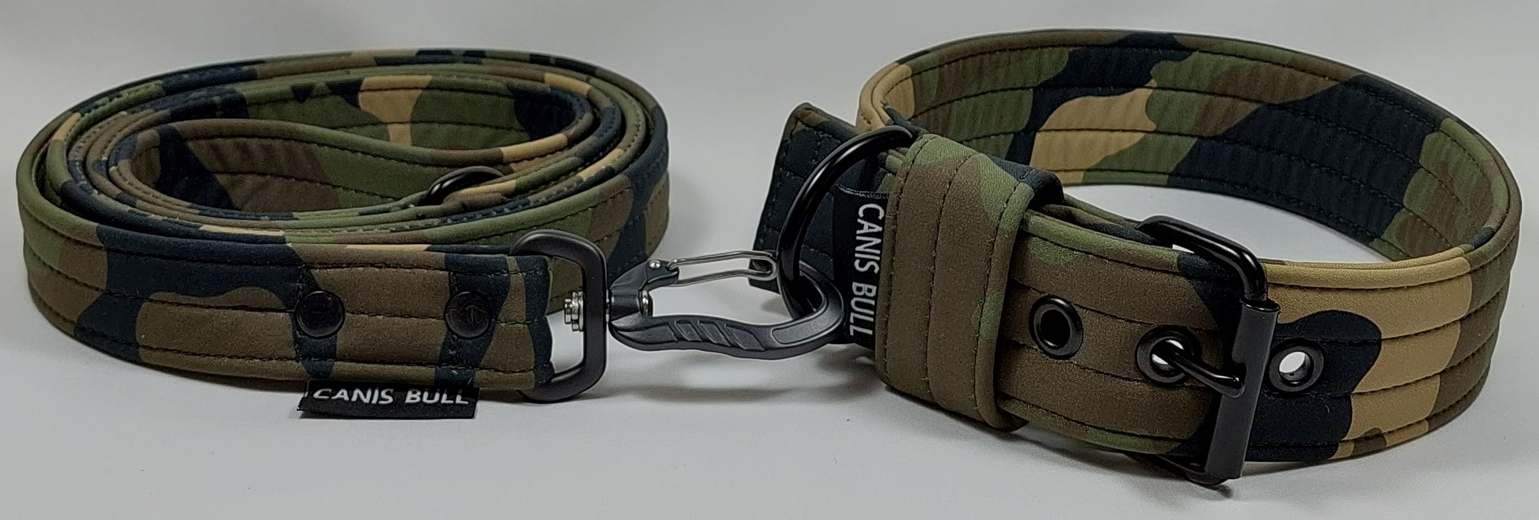 Crazy sada - Zelený maskáč - obojek 4cm, vodítko 1,5m