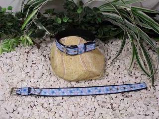 Obojek Modrý motýl , š.3cm