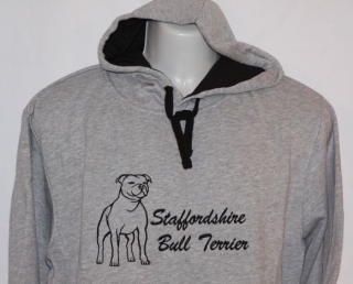 Mikina klokanka "Staffbull",vyšívaná, pánská (různé barvy)