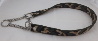 Polostahovací obojek s NEREZ řetízkem š.2,5cm (různé barvy)