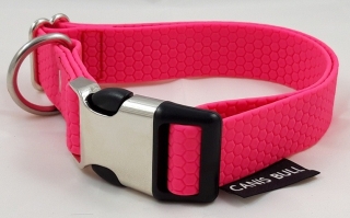 Hexa obojek Neon růžový, š. 2,5cm , voděodolný, spona hliník/plast