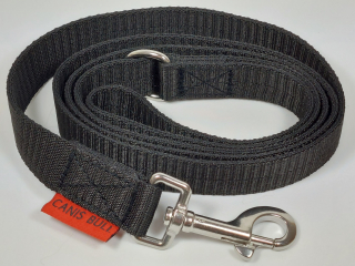 Vodítko s uchem š. 2,5 cm , nerezová karabiny (250 kg)