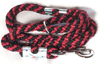 Lanové vodítko s uchem 14mm - bordo/černá