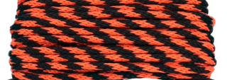 Lanové vodítko s uchem 14mm - neonově oranžový/černý
