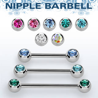 Nipple Steel Barbell 14mm-Rainbow