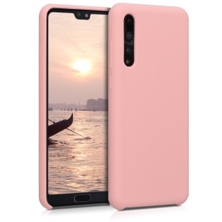 Růžový matný silikonový obal pouzdro pro Huawei P20 Pro