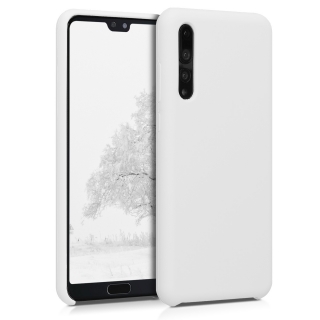 Bílý matný silikonový obal pouzdro pro Huawei P20 Pro