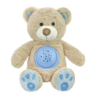 Baby Mix Plyšový usínáček medvídek s projektorem modrý