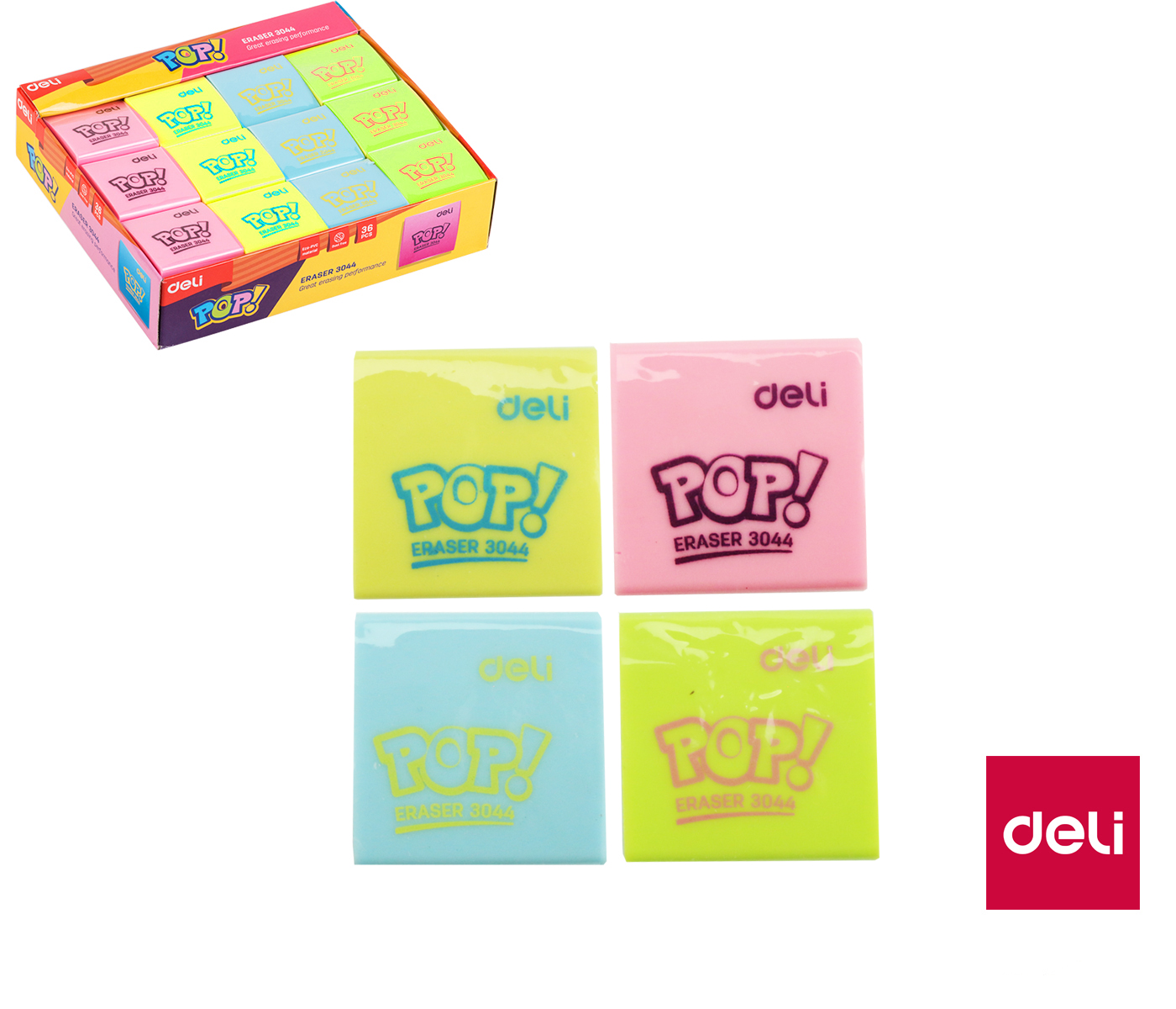 Guma mazací POP Deli  zelená