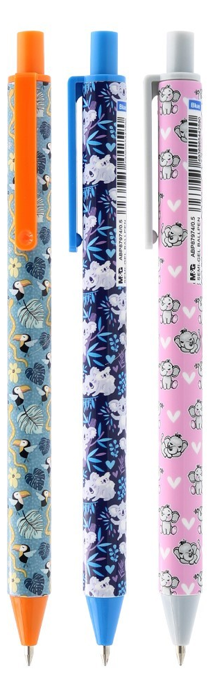 Kuličkové pero M&G Semi-Gel Animals Know 0,5 mm zelené