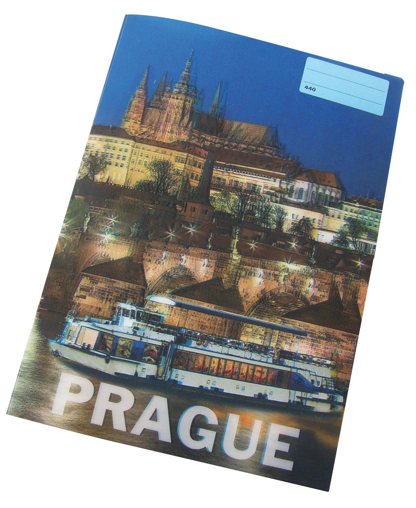 Sešit 440 s 3D motivem PRAGUE, A4, čistý, 40 listů
