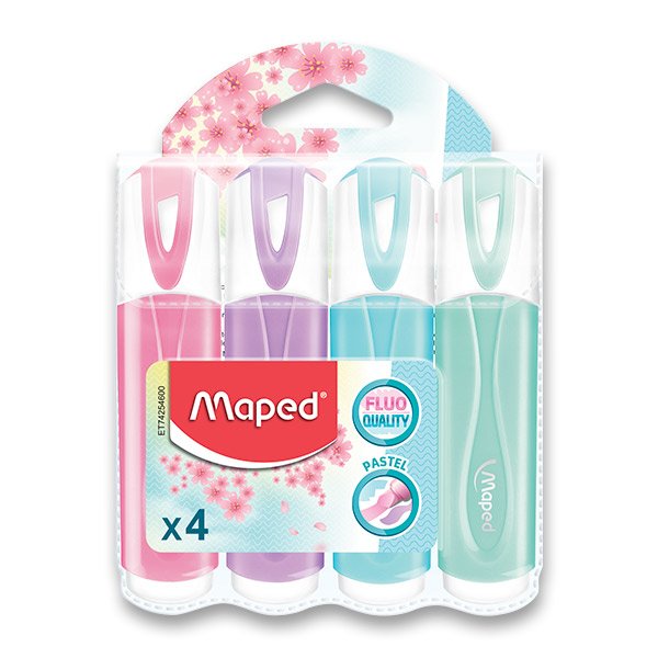 Zvýrazňovač Maped Pastel sada 4 ks