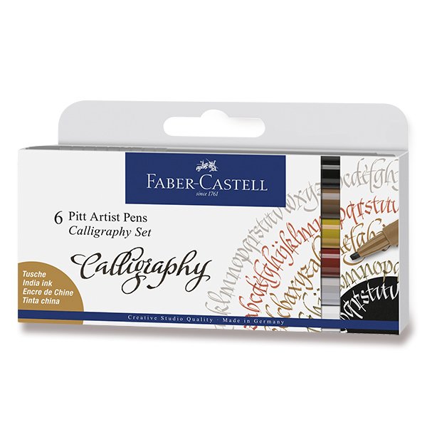 POPISOVAČ FABER-CASTELL PITT ARTIST PEN CALLIGRAPHY - 6 KUSŮ