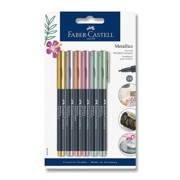POPISOVAČ FABER-CASTELL METALLICS - 6 barev