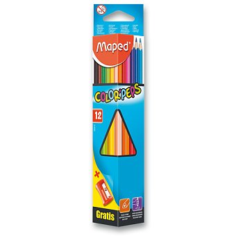 Pastelky Maped Color'Peps 12 barev + ořezávátko